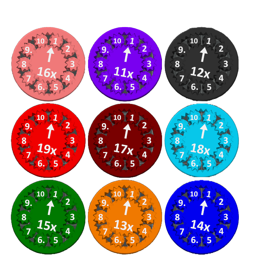 Math Fidget Spinners (Sets of 9) 2-100