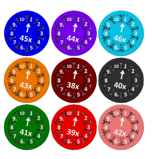 Math Fidget Spinners (Sets of 9) 2-100