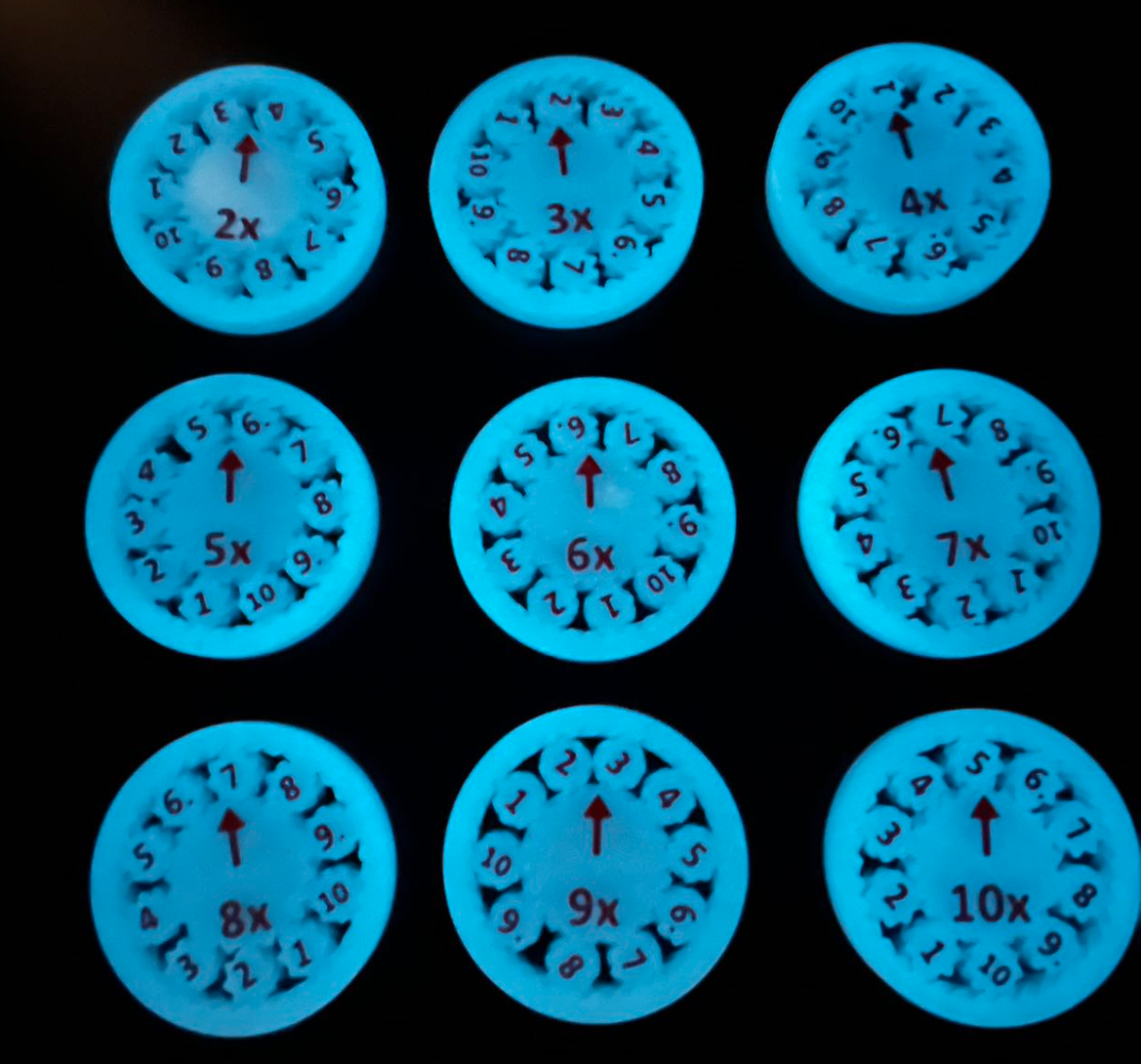 Math Fidget Spinners - Glow in the Dark Edition