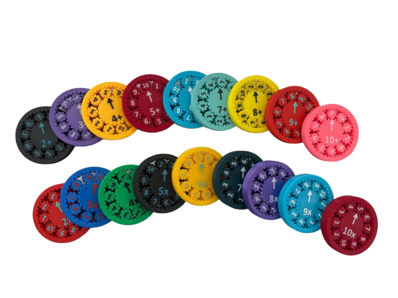 Custom Math Fidget Spinner Sets Multiplication and Divison - 2-100