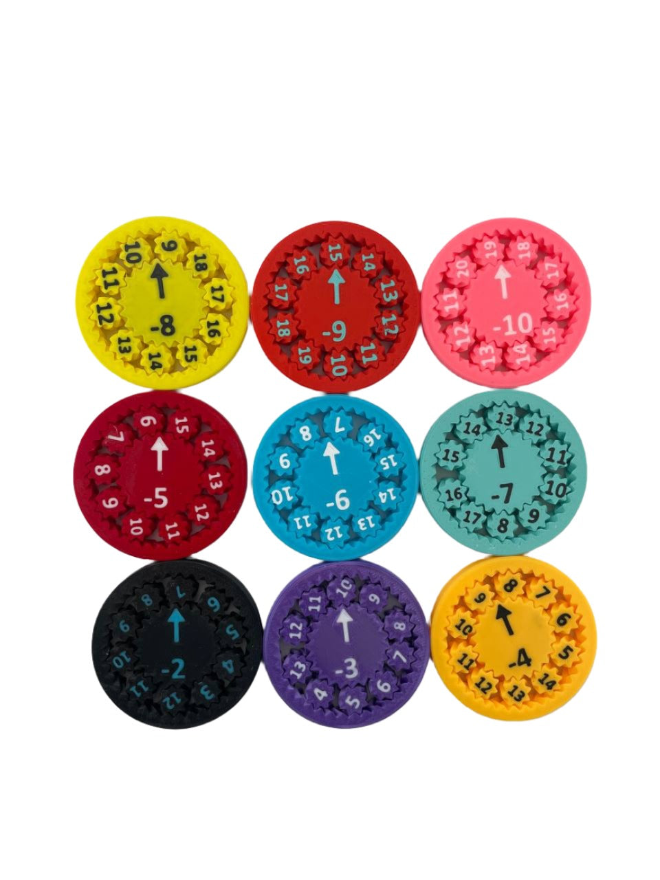 Custom Math Fidget Spinner Sets Multiplication and Divison - 2-100