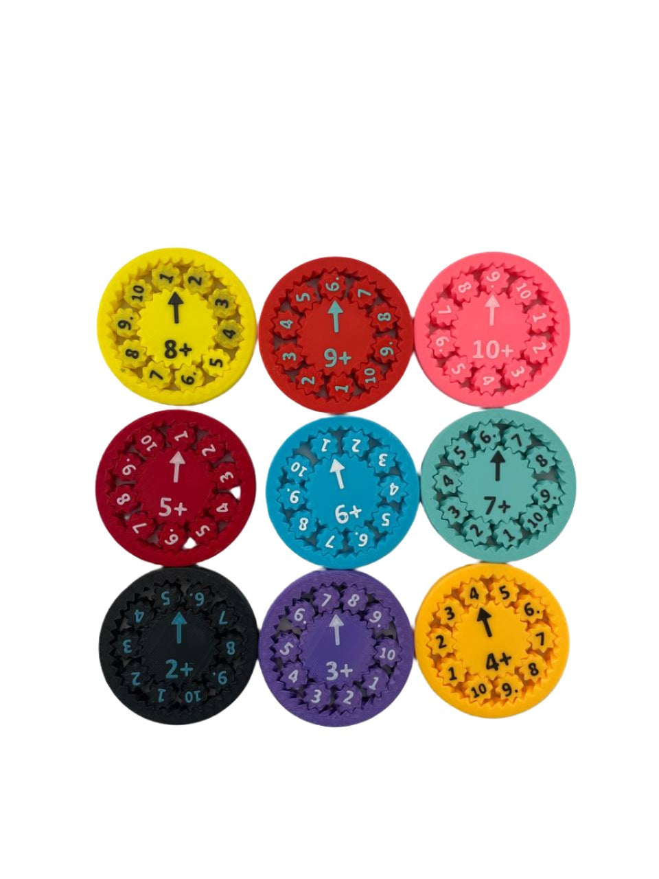 Custom Math Fidget Spinner Sets Multiplication and Divison - 2-100