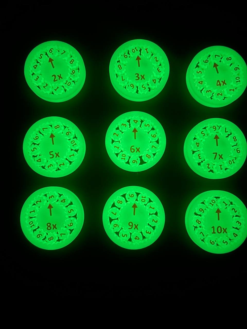 Math Fidget Spinners - Glow in the Dark Edition
