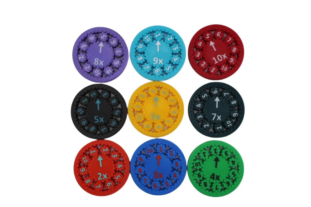 Custom Math Fidget Spinner Sets Multiplication and Divison - 2-100